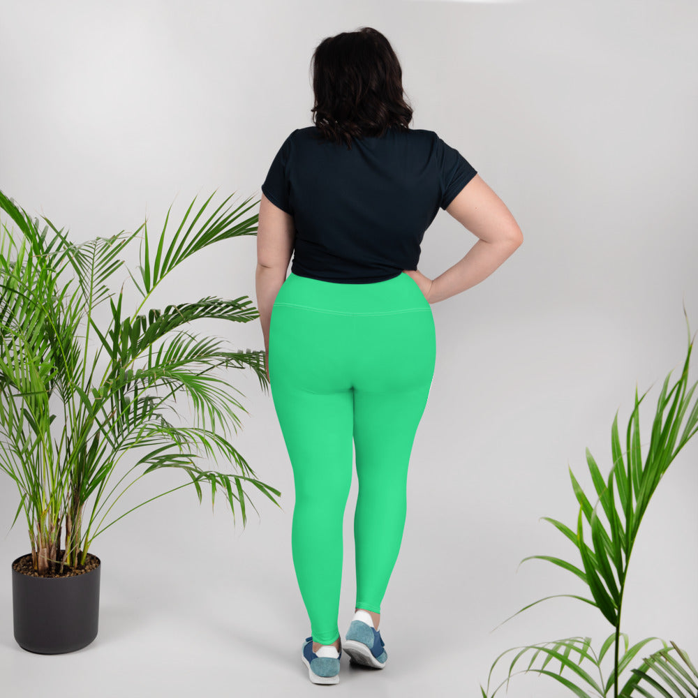 Sea Green Leggings | Plus Size